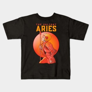 Aries Zodiac Sign The Valiant Kids T-Shirt